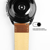 Caramel Brown Classic Horween Leather Watch Band by Barton