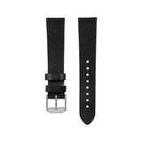 20mm 2-Piece Strap Parkerized Hardware Cross Hatch Leather, Black