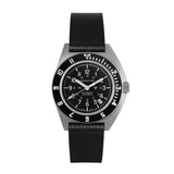 20mm 2-Piece Strap Parkerized Hardware Cross Hatch Leather, Black