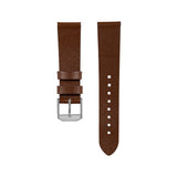 20mm 2-Piece Strap Parkerized Hardware Cross Hatch Leather, Black