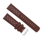 Chocolate Brown Racing Horween Leather Watch Band by Barton