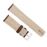 Chocolate Brown Racing Horween Leather Watch Band by Barton