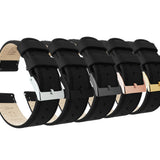 Black Leather Quick Release Watch Band by Barton