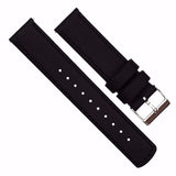 Black Leather Quick Release Watch Band by Barton
