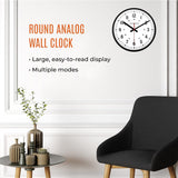 10 INCH SILENT CONTINUOUS-SWEEP ANALOG WALL CLOCK by Marathon