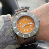 Marathon Watch Company X J.Crew Pilot's Navigator with Date watch -- Orange dial