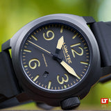 Lum-Tec M92 Automatic Dive watch, 26J, adjusted, w/ 2- year war. + 2 straps NEW -- 600 meter rated!