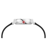 Mondaine Auto, Evo2 Black Vegan Leather, 40mm, Classic, Modern Swiss Rail Watch