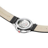 Mondaine Auto, Evo2 Black Vegan Leather, 35mm, Classic, Modern Swiss Rail Watch