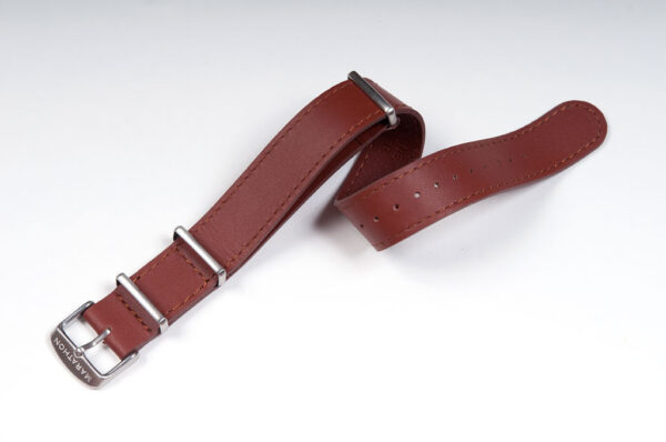 Smooth Leather NATO strap in A. Dunhill Tan