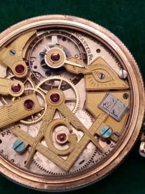Rare Dudley Masonic Model 2 Display Case Pocket Watch