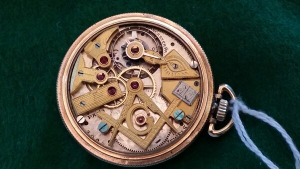 Rare Dudley Masonic Model 2 Display Case Pocket Watch
