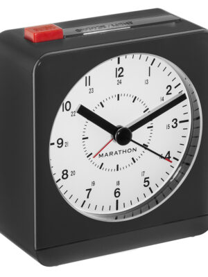 MARATHON Classic Silent Sweep Alarm Clock Auto Night Light