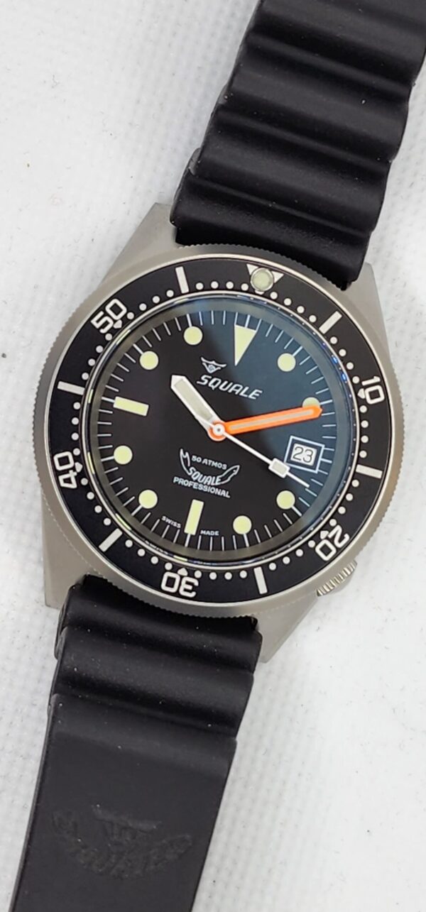 Squale 500 Meter Swiss Automatic Dive Watch with Matte Finish Case #1521-026-matte: New - Image 3